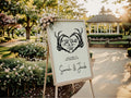 Gothic Welcome To Our Wedding Party Sign | White