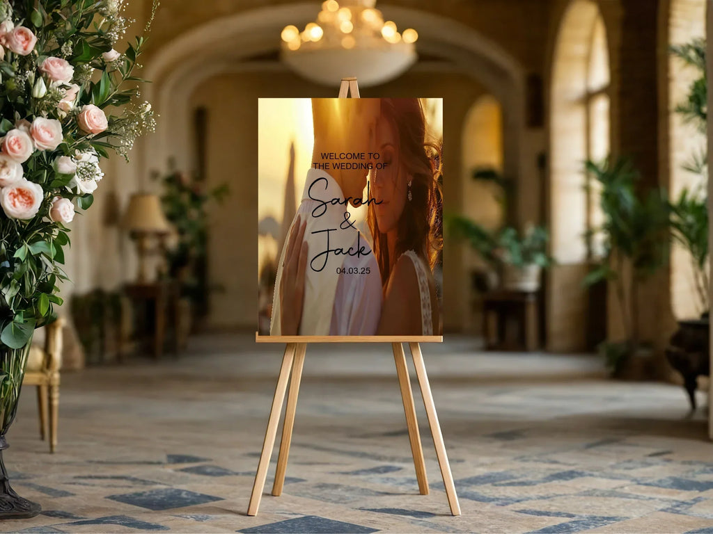 Photo Welcome To Our Wedding Party Sign | Upload Your Own Photo - Larosier Prints