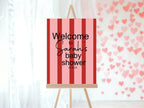 Red & Pink Welcome To Our Baby Shower Party Sign - Larosier Prints