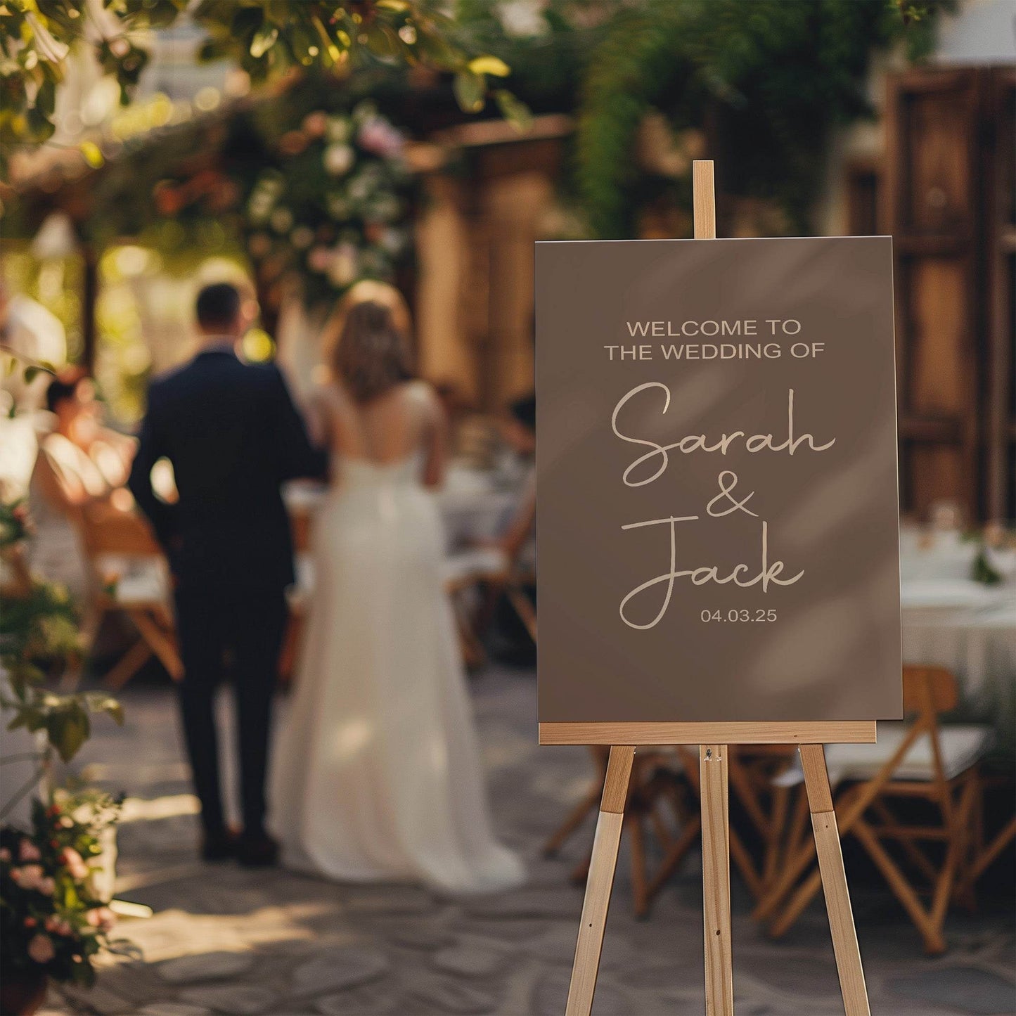 Earth Welcome To Our Wedding Party Sign