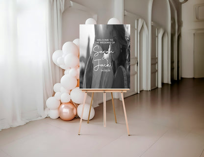 Photo Welcome To Our Wedding Party Sign | Upload Your Own Photo