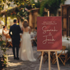 Rosewood Welcome To Our Wedding Party Sign - Larosier Prints