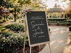 Minimalist Noir Welcome To Our Wedding Party Sign - Larosier Prints