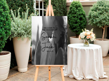 Photo Welcome To Our Wedding Party Sign | Upload Your Own Photo