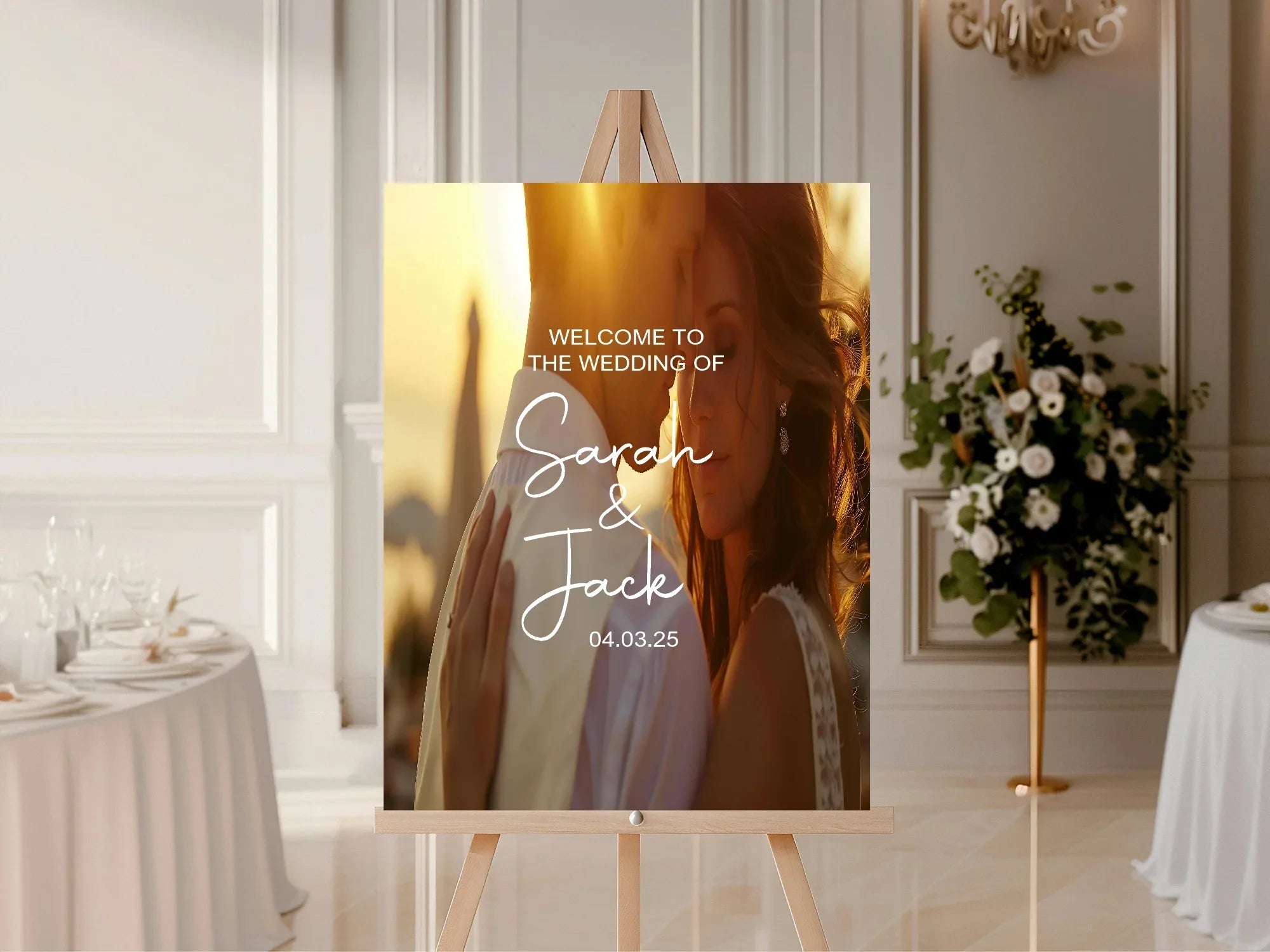Photo Welcome To Our Wedding Party Sign | Upload Your Own Photo - Larosier Prints