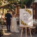 Sunflower Welcome To Our Wedding Party Sign - Larosier Prints