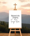 Minimalist Welcome Christening | Baptism Party Sign - Larosier Prints