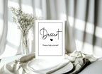 Minimalist Dessert Baby Shower Party Sign | Black & White - Larosier Prints