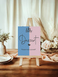 Oh Baby Dessert Baby Shower Party Sign | Blue & Pink - Larosier Prints