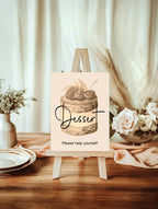 Vintage Dessert Baby Shower Party Sign - Larosier Prints
