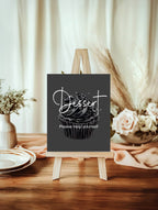 Gothic custom baby shower party sign example: Gothic Dessert Baby Shower Party Sign