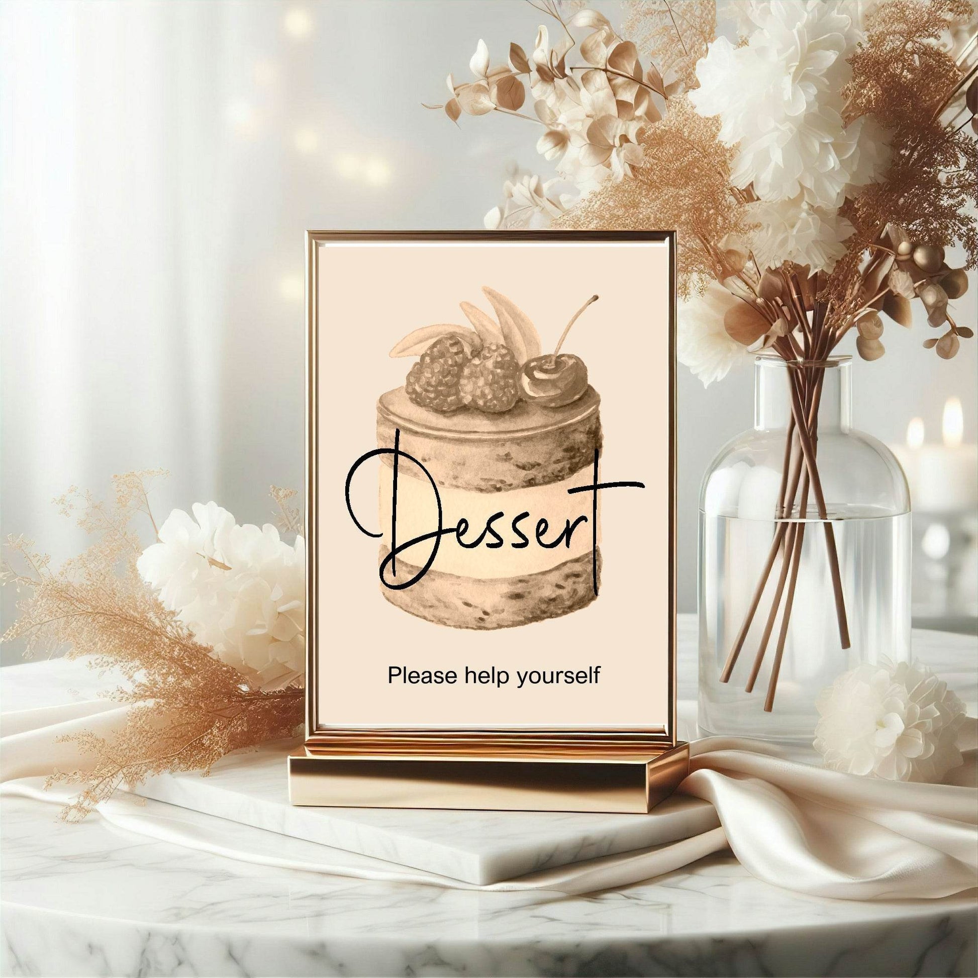Vintage Dessert Baby Shower Party Sign
