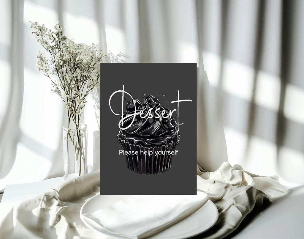 Gothic Dessert Baby Shower Party Sign - Larosier Prints