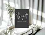 Minimalist Noir Dessert Baby Shower Party Sign - Larosier Prints