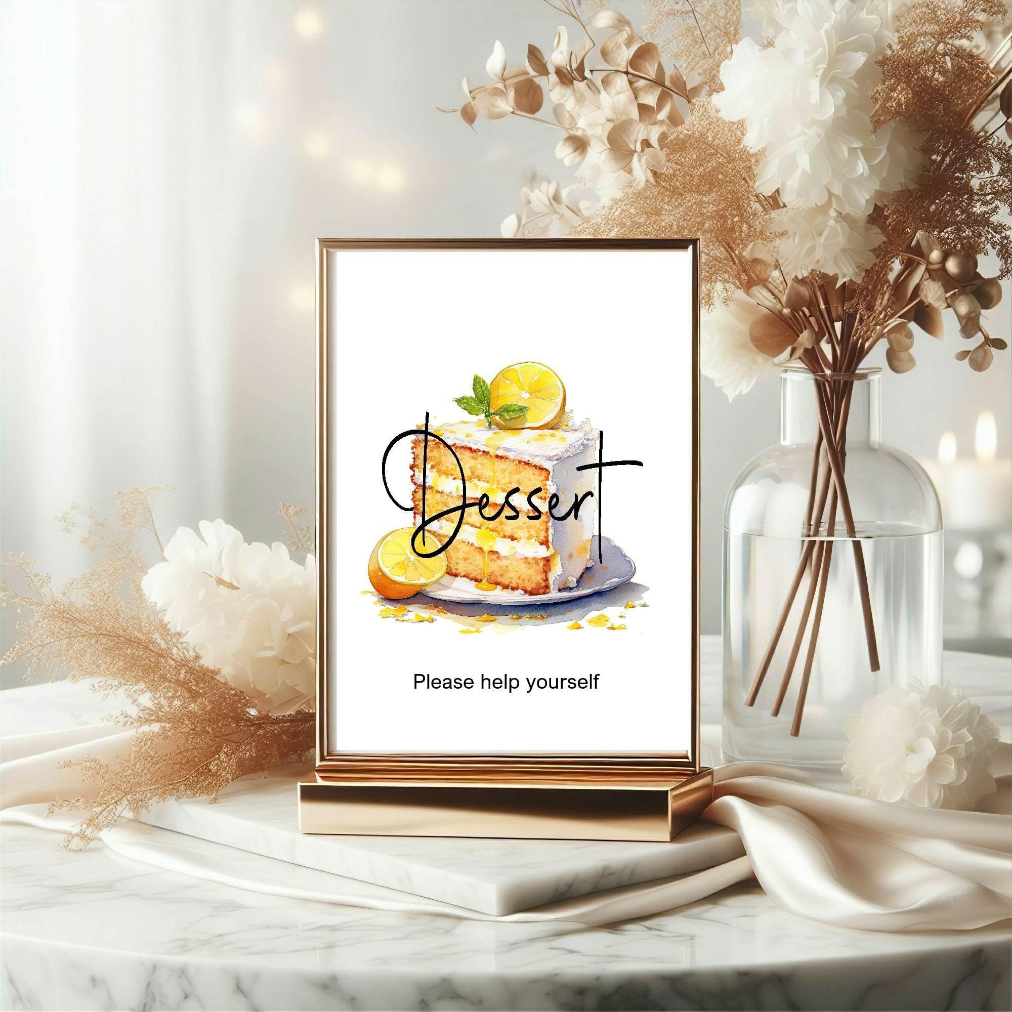 Lemon Tea Dessert Baby Shower Party Sign - Larosier Prints