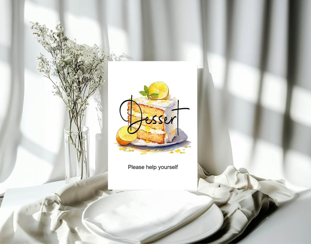 Lemon Tea Dessert Baby Shower Party Sign - Larosier Prints