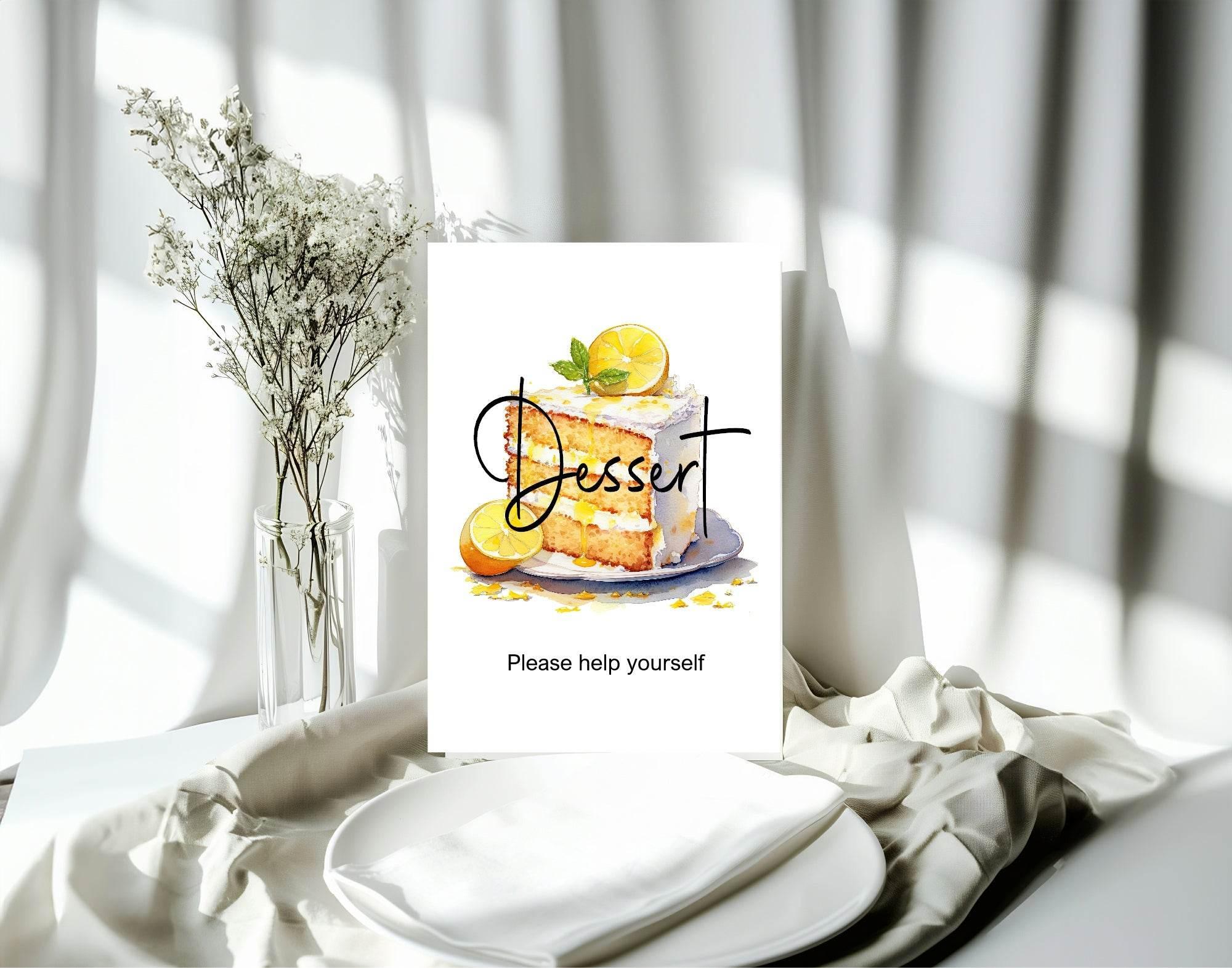 Lemon Tea Dessert Baby Shower Party Sign - Larosier Prints