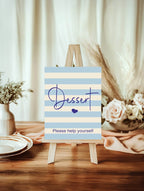 Nautical Dessert Baby Shower Party Sign - Larosier Prints