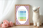 Pink Football Grounding Technique Poster | Emotional Support Tool Wall Art