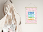 Pink Bow Grounding Technique Poster | Emotional Support Tool Wall Art