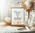Boho Unplugged Wedding Party Sign - Larosier Prints