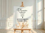 Boho Unplugged Wedding Party Sign - Larosier Prints