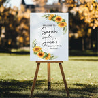 Sunflower Engagement Welcome Party Sign - Larosier Prints