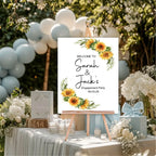 Sunflower Engagement Welcome Party Sign - Larosier Prints