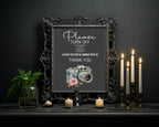 Gothic Unplugged Wedding Party Sign - Larosier Prints