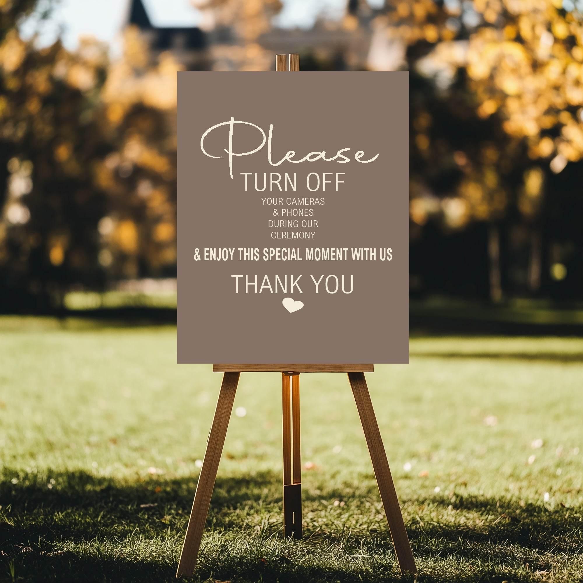 Earth Unplugged Wedding Party Sign - Larosier Prints