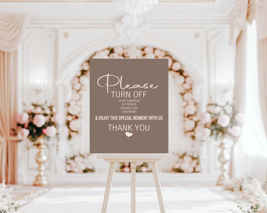 Earth Unplugged Wedding Party Sign