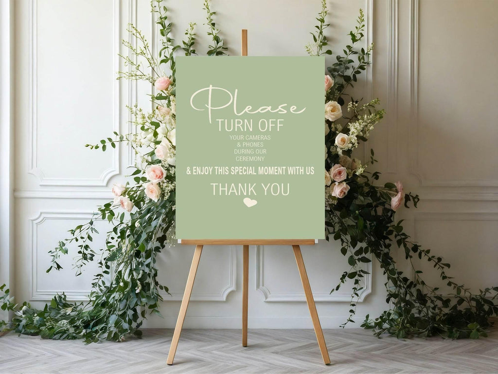 Willow Unplugged Wedding Party Sign - Larosier Prints