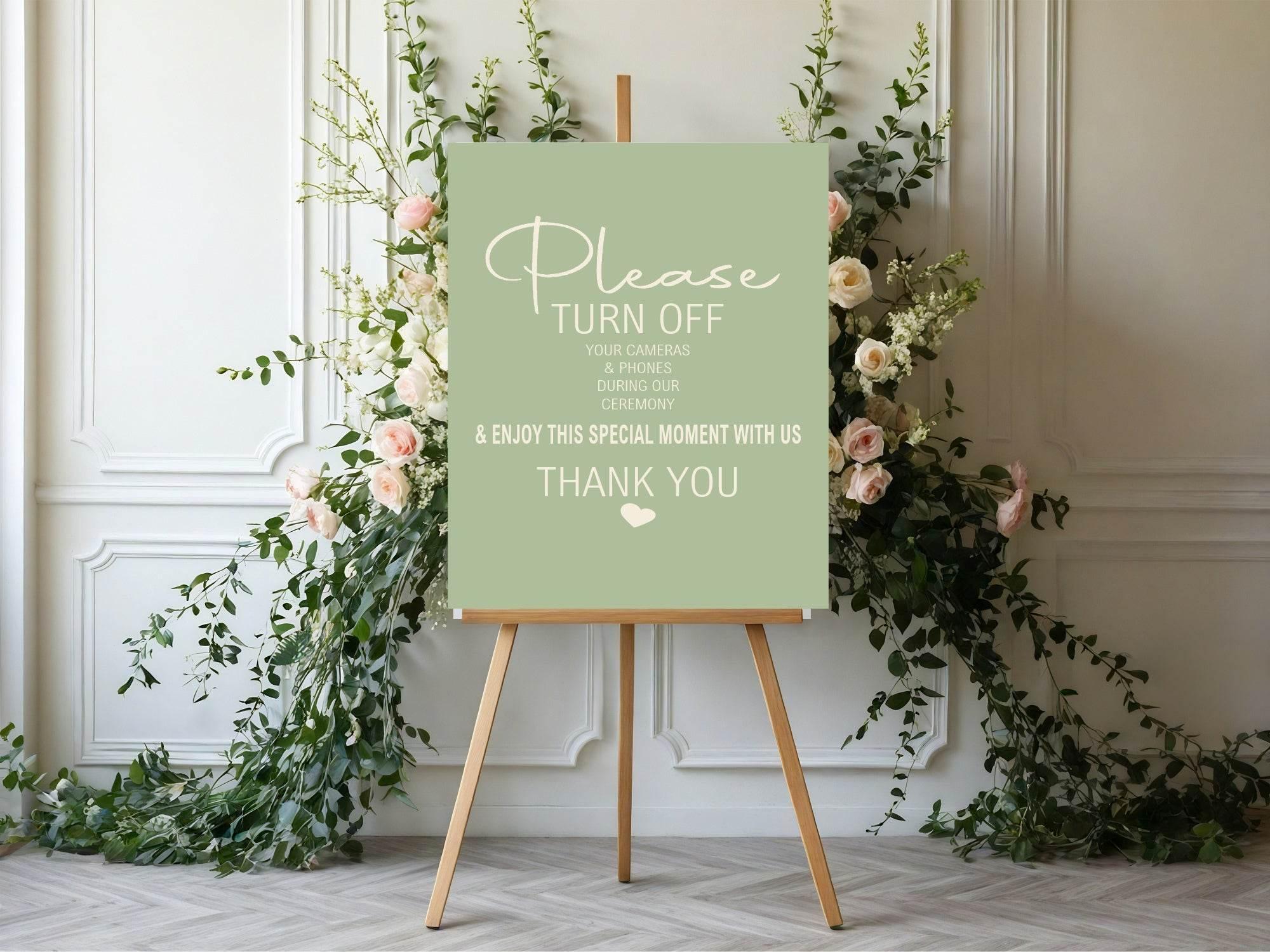 Willow Unplugged Wedding Party Sign - Larosier Prints