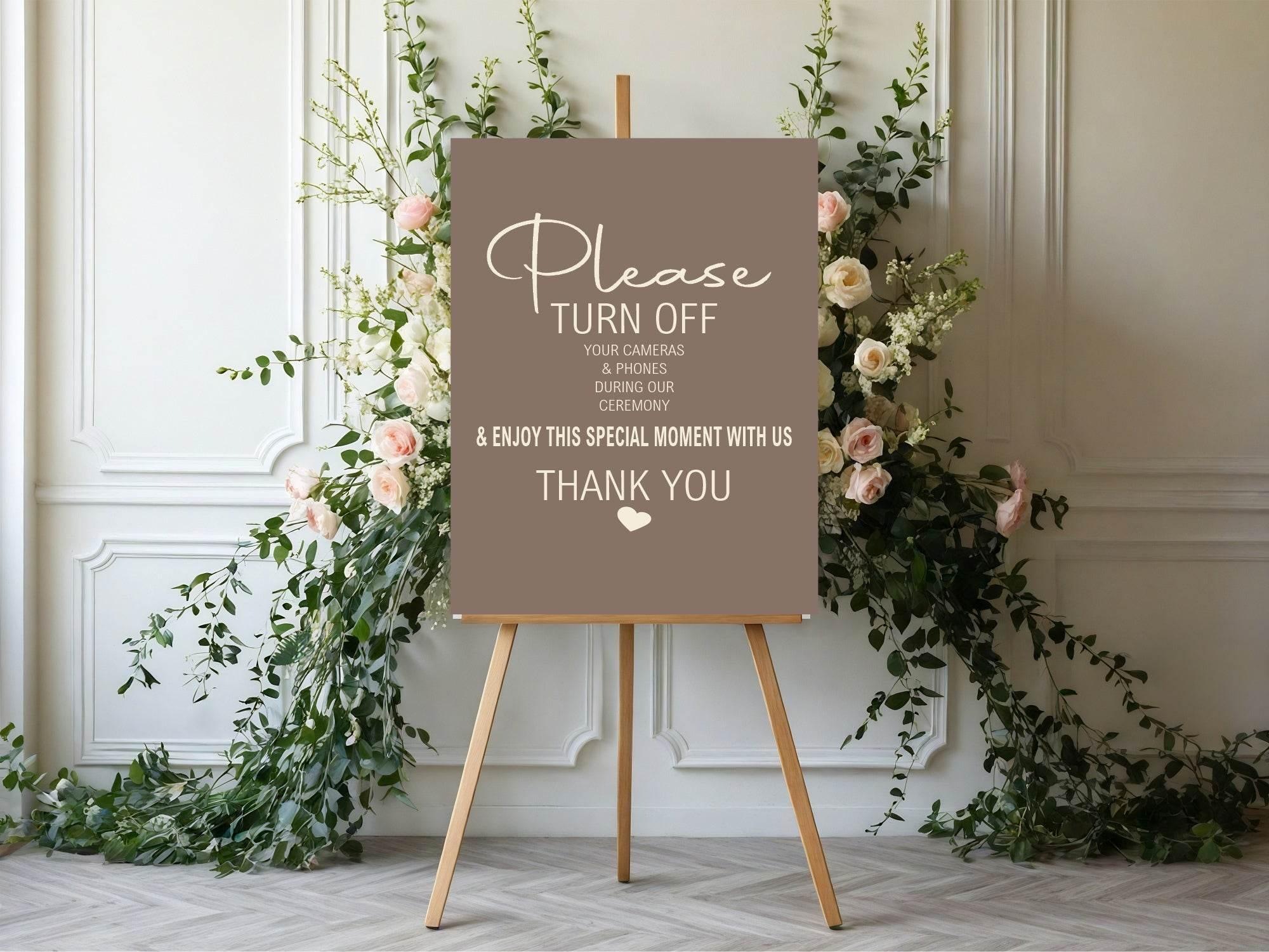 Earth Unplugged Wedding Party Sign - Larosier Prints