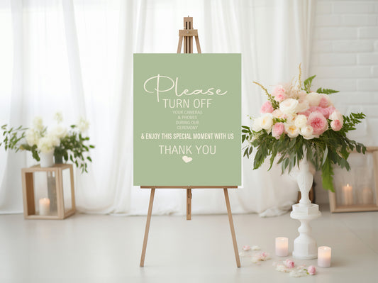Willow Unplugged Wedding Party Sign