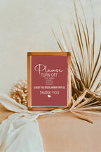 Rosewood Unplugged Wedding Party Sign - Larosier Prints