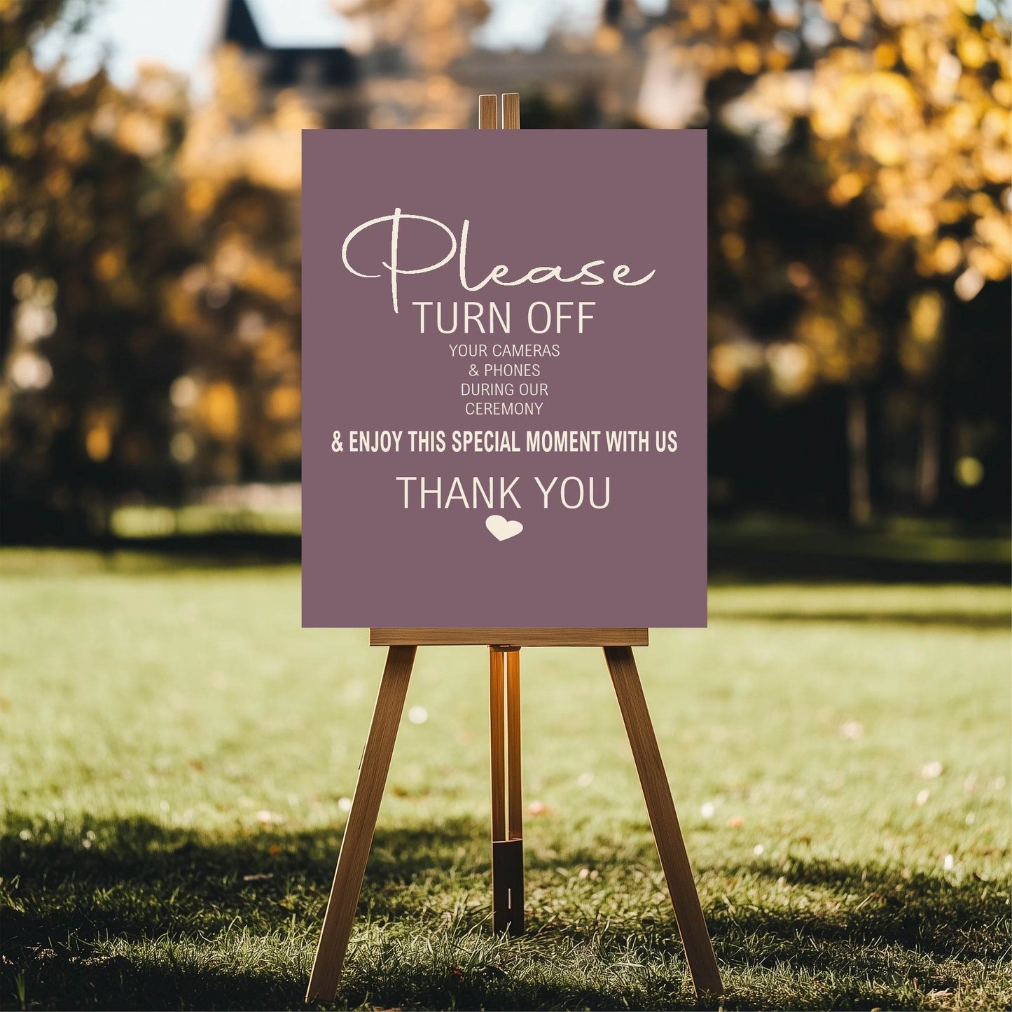Heather Unplugged Wedding Party Sign