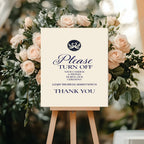 Celestial Swan wedding unplugged sign detail