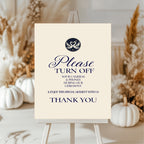 Celestial Swan wedding unplugged sign