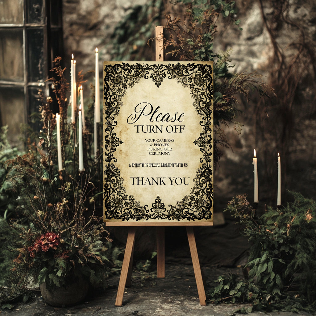 Black Lace Complete Wedding Signage Bundle