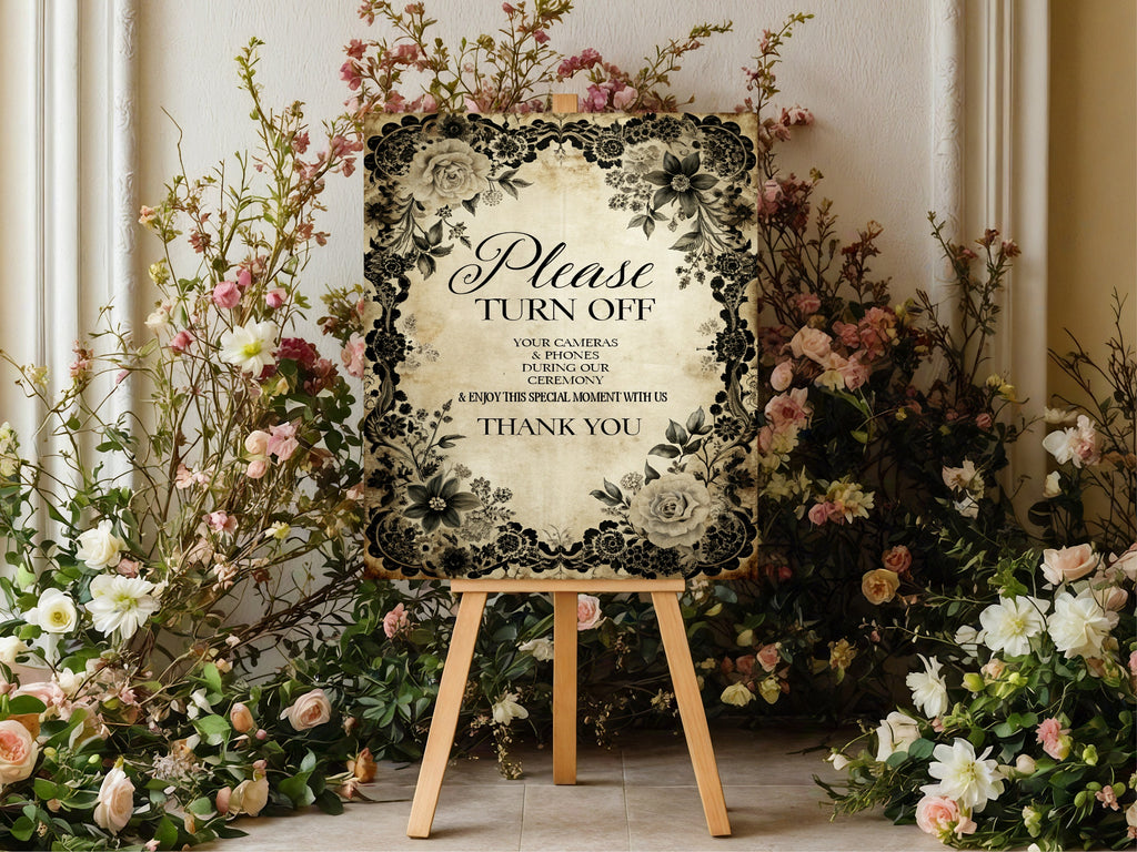 Black Rose Complete Wedding Signage Bundle