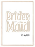 Personalised Date Bridesmaid Print | Wedding Wall Art - Larosier Prints