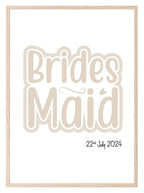 Personalised Date Bridesmaid Print | Wedding Wall Art - Larosier Prints