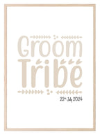 Personalised Date Groom Tribe Print | Wedding Wall Art - Larosier Prints