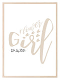 Personalised Date Flower Girl Print | Wedding Wall Art - Larosier Prints