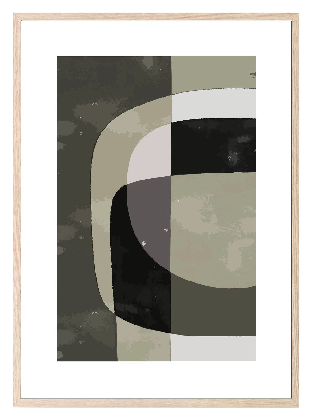 Greige Abstract Print | Abstract Wall Art - Larosier Prints