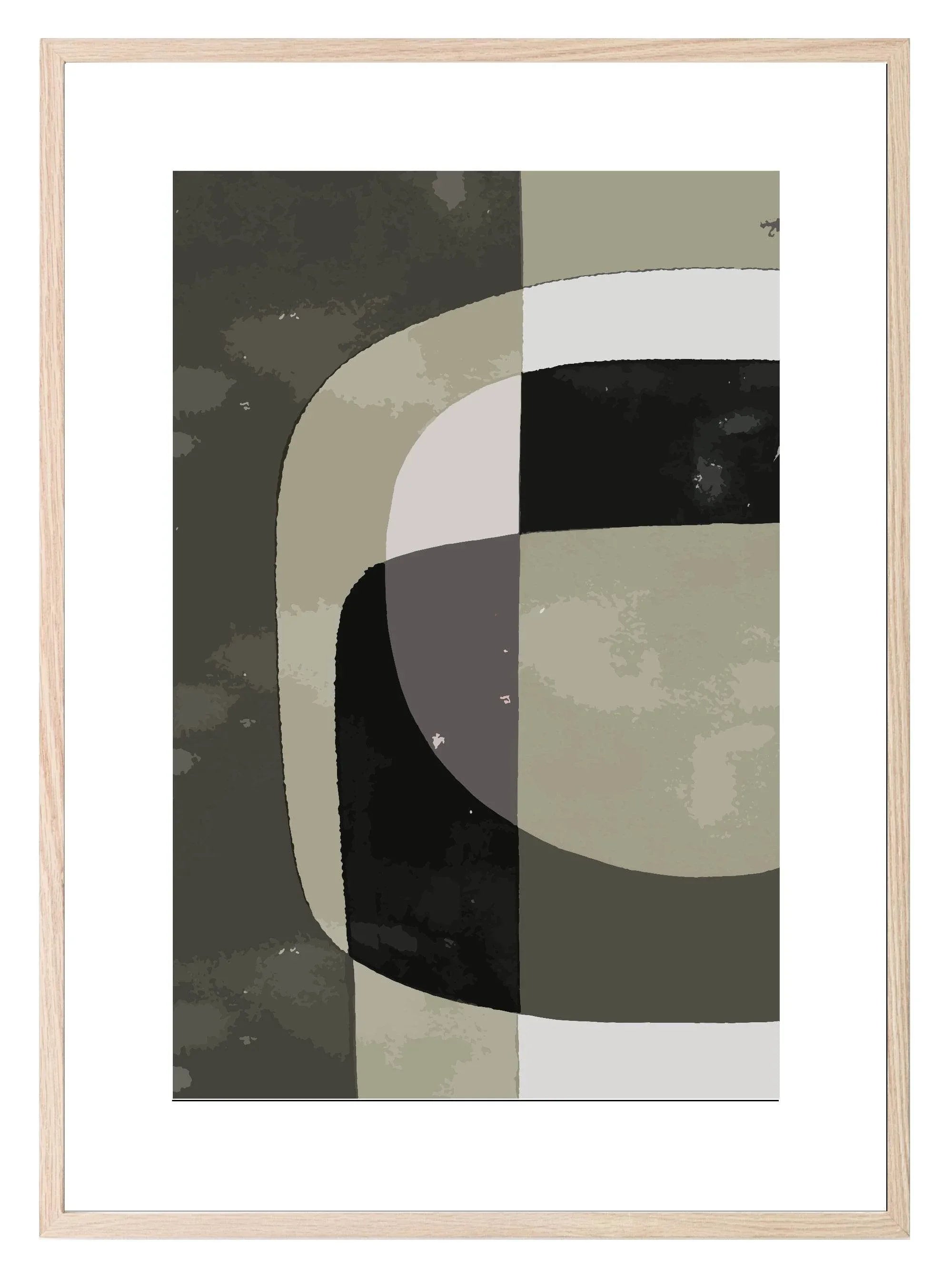 Greige Abstract Print | Abstract Wall Art - Larosier Prints