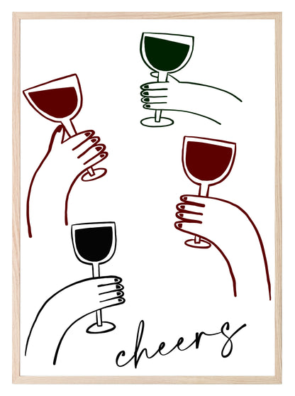 Cheers Print | Kitchen Wall Art