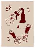 Red Red Wine Print | Beige | Kitchen Wall Art - Larosier Prints