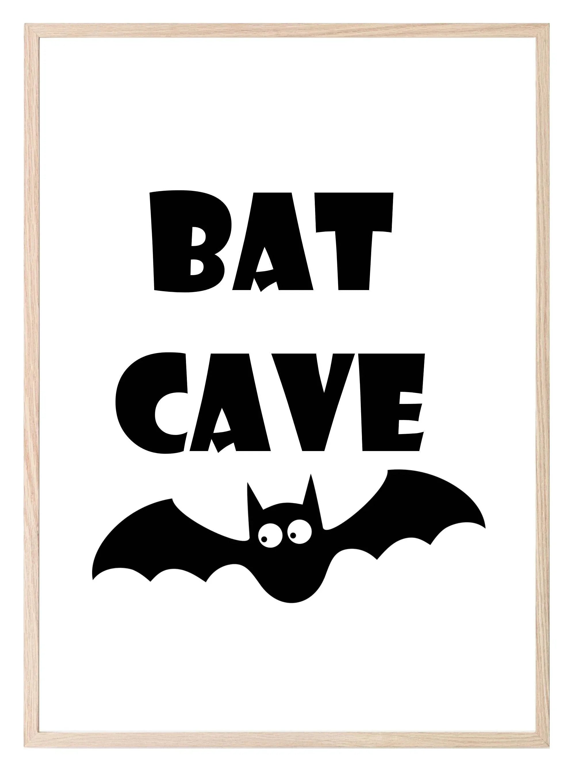 Bat Cave Print | Kids Wall Art - Larosier Prints